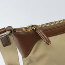 PRADA Shoulder Bag Nylon Beige Gold Auth 170308-10