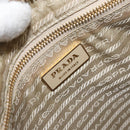 PRADA Shoulder Bag Nylon Beige Gold Auth 170308-18