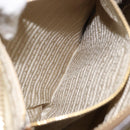 PRADA Shoulder Bag Nylon Beige Gold Auth 170308-22