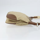 PRADA Shoulder Bag Nylon Beige Gold Auth 170308-3