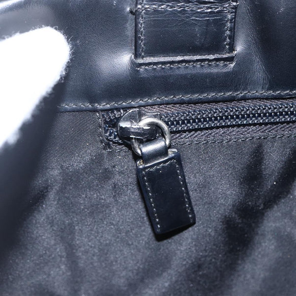 PRADA Hand Bag Nylon Black Silver Auth 170309