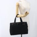 PRADA Hand Bag Nylon Black Silver Auth 170309-23