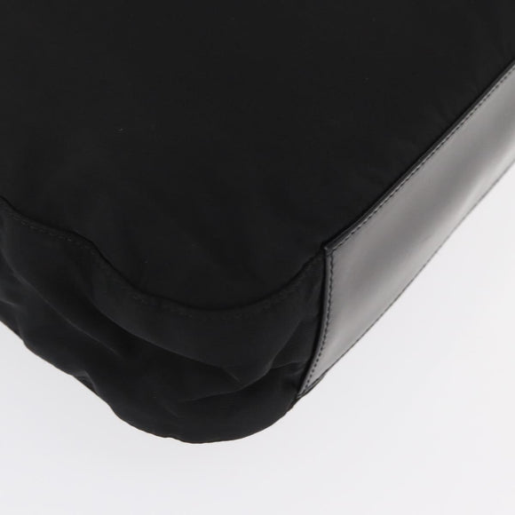 PRADA Shoulder Bag Nylon Black Silver Auth 170310