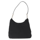 PRADA Shoulder Bag Nylon Black Silver Auth 170310-2