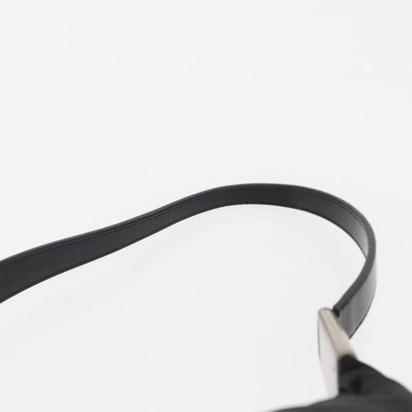 PRADA Shoulder Bag Nylon Black Silver Auth 170310