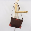 GUCCI Guccissima Shoulder Bag Canvas Brown Silver 257301 Auth 170311-23