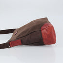 GUCCI Guccissima Shoulder Bag Canvas Brown Silver 257301 Auth 170311-4