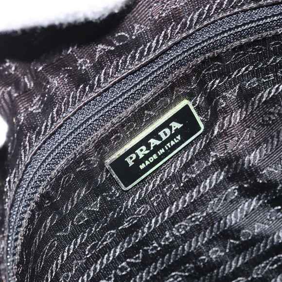 PRADA Schoudertas Nylon Groen Zilver Auth 170312