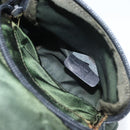PRADA Schoudertas Nylon Groen Zilver Auth 170312-27