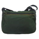 PRADA Schoudertas Nylon Groen Zilver Auth 170312-2