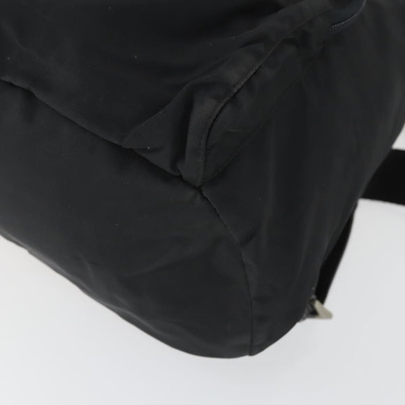 PRADA Backpack Nylon Black Silver Auth 170313