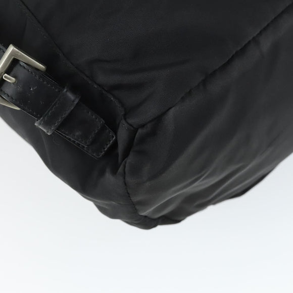 PRADA Backpack Nylon Black Silver Auth 170313