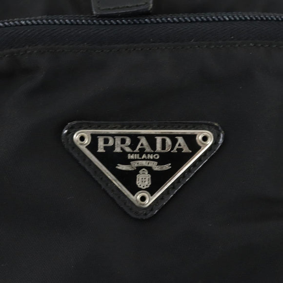PRADA Backpack Nylon Black Silver Auth 170313
