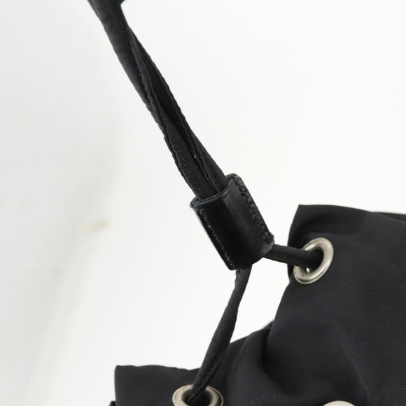 PRADA Backpack Nylon Black Silver Auth 170313