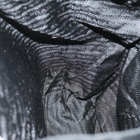 PRADA Backpack Nylon Black Silver Auth 170313