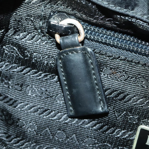 PRADA Backpack Nylon Black Silver Auth 170313
