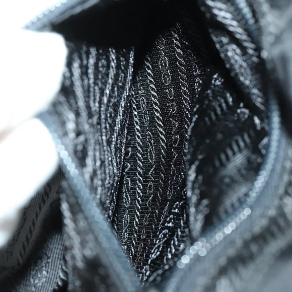 PRADA Backpack Nylon Black Silver Auth 170313