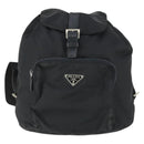 PRADA Backpack Nylon Black Silver Auth 170313-13