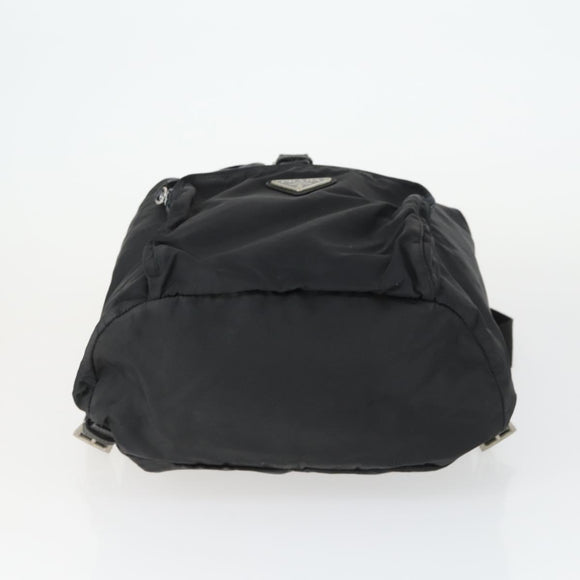 PRADA Backpack Nylon Black Silver Auth 170313