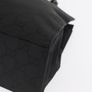 GUCCI GG Canvas Bamboo Tote Bag Nylon Black Silver 002 1010 Auth 170314-11