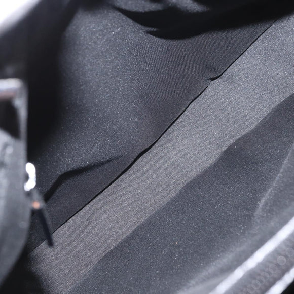 GUCCI GG Canvas Bamboo Tote Bag Nylon Black Silver 002 1010 Auth 170314