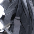 GUCCI GG Canvas Bamboo Tote Bag Nylon Black Silver 002 1010 Auth 170314-16