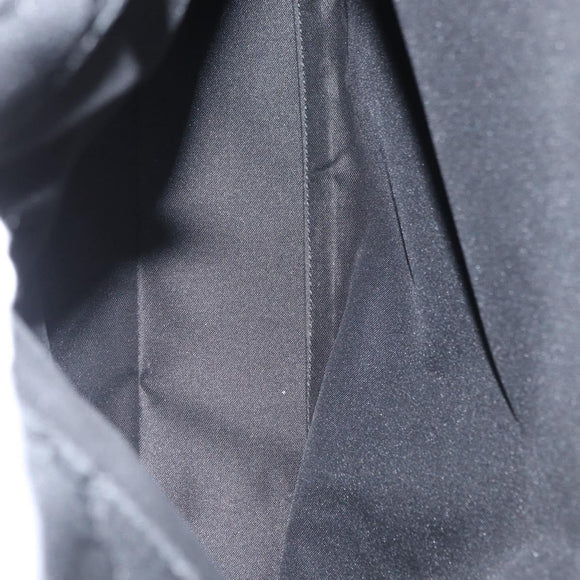 GUCCI GG Canvas Bamboo Tote Bag Nylon Black Silver 002 1010 Auth 170314