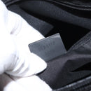 GUCCI GG Canvas Bamboo Tote Bag Nylon Black Silver 002 1010 Auth 170314-25