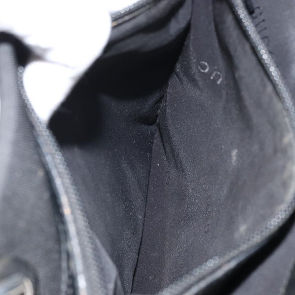 GUCCI Bamboo Tote Bag Nylon Black Silver 002 1010 Auth 170315