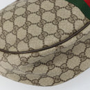 GUCCI GG Supreme Web Sherry Line Shoulder Bag PVC Beige Red Auth 170320-18