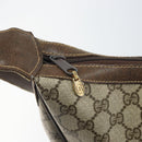 GUCCI GG Supreme Web Sherry Line Shoulder Bag PVC Beige Red Auth 170320-12