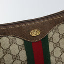 GUCCI GG Supreme Web Sherry Line Shoulder Bag PVC Beige Red Auth 170320-19