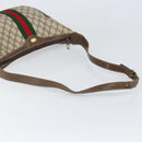 GUCCI GG Supreme Web Sherry Line Shoulder Bag PVC Beige Red Auth 170320-7