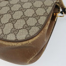 GUCCI GG Supreme Web Sherry Line Bag PVC Beige Gold 116 02 024 Auth 170321-13