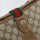 GUCCI GG Supreme Web Sherry Line Bag PVC Beige Gold 116 02 024 Auth 170321-15