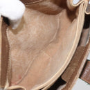 GUCCI GG Supreme Web Sherry Line Bag PVC Beige Gold 116 02 024 Auth 170321-22