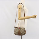 GUCCI GG Supreme Web Sherry Line Bag PVC Beige Gold 116 02 024 Auth 170321-24