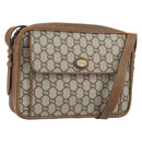 GUCCI GG Plus Supreme Shoulder Bag PVC Beige Gold Auth 170322-1