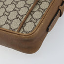 GUCCI GG Plus Supreme Shoulder Bag PVC Beige Gold Auth 170322-10