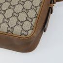 GUCCI GG Plus Supreme Shoulder Bag PVC Beige Gold Auth 170322-12