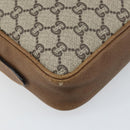 GUCCI GG Plus Supreme Shoulder Bag PVC Beige Gold Auth 170322-13