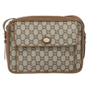 GUCCI GG Plus Supreme Shoulder Bag PVC Beige Gold Auth 170322-2