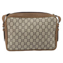 GUCCI GG Plus Supreme Shoulder Bag PVC Beige Gold Auth 170322-3
