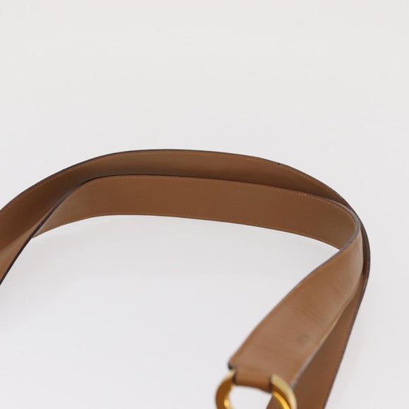 Salvatore Ferragamo Shoulder Bag Leather Brown Gold Auth 170324