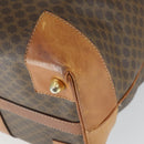 CELINE Macadam Canvas Boston Bag PVC Leather Brown Gold Auth 170328-15