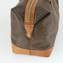 CELINE Macadam Canvas Boston Bag PVC Leather Brown Gold Auth 170328-3