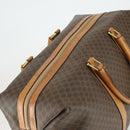 CELINE Macadam Canvas Boston Bag PVC Leather Brown Gold Auth 170328-6