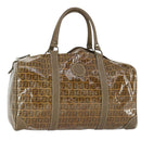 FENDI Zucchino Canvas Boston Bag Brown Auth 170329-1