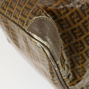 FENDI Zucchino Canvas Boston Bag Brown Auth 170329-16