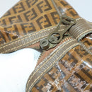 FENDI Zucchino Canvas Boston Bag Brown Auth 170329-10